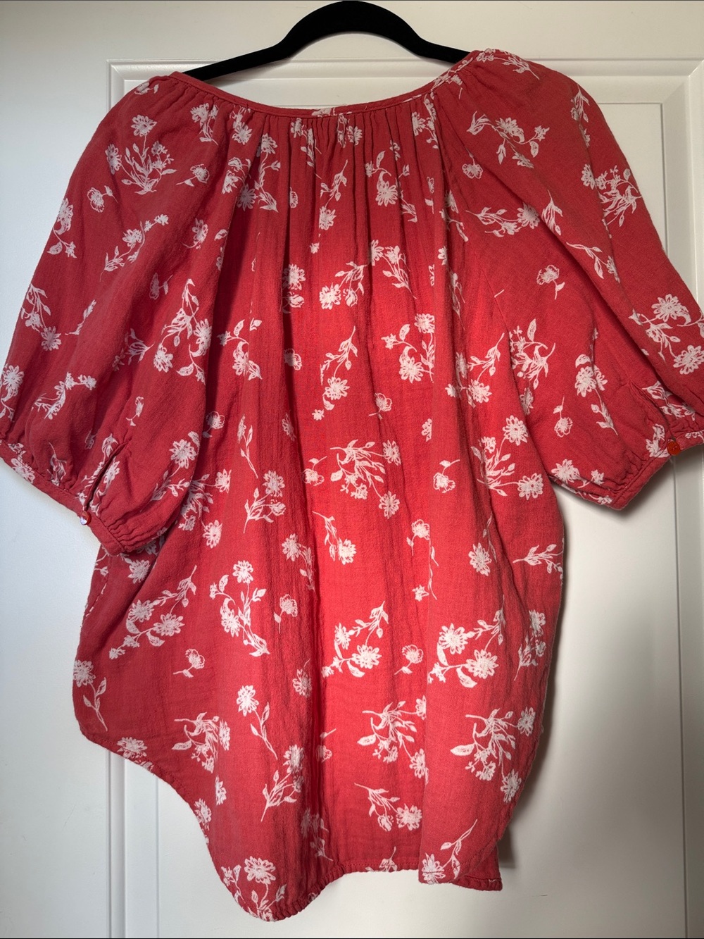 Anthropologie Pilcro Women's CL Floral Button-Front Peasant Top - Picture 4 of 4